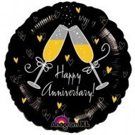 Happy Anniversary Champagne Glasses Balloon